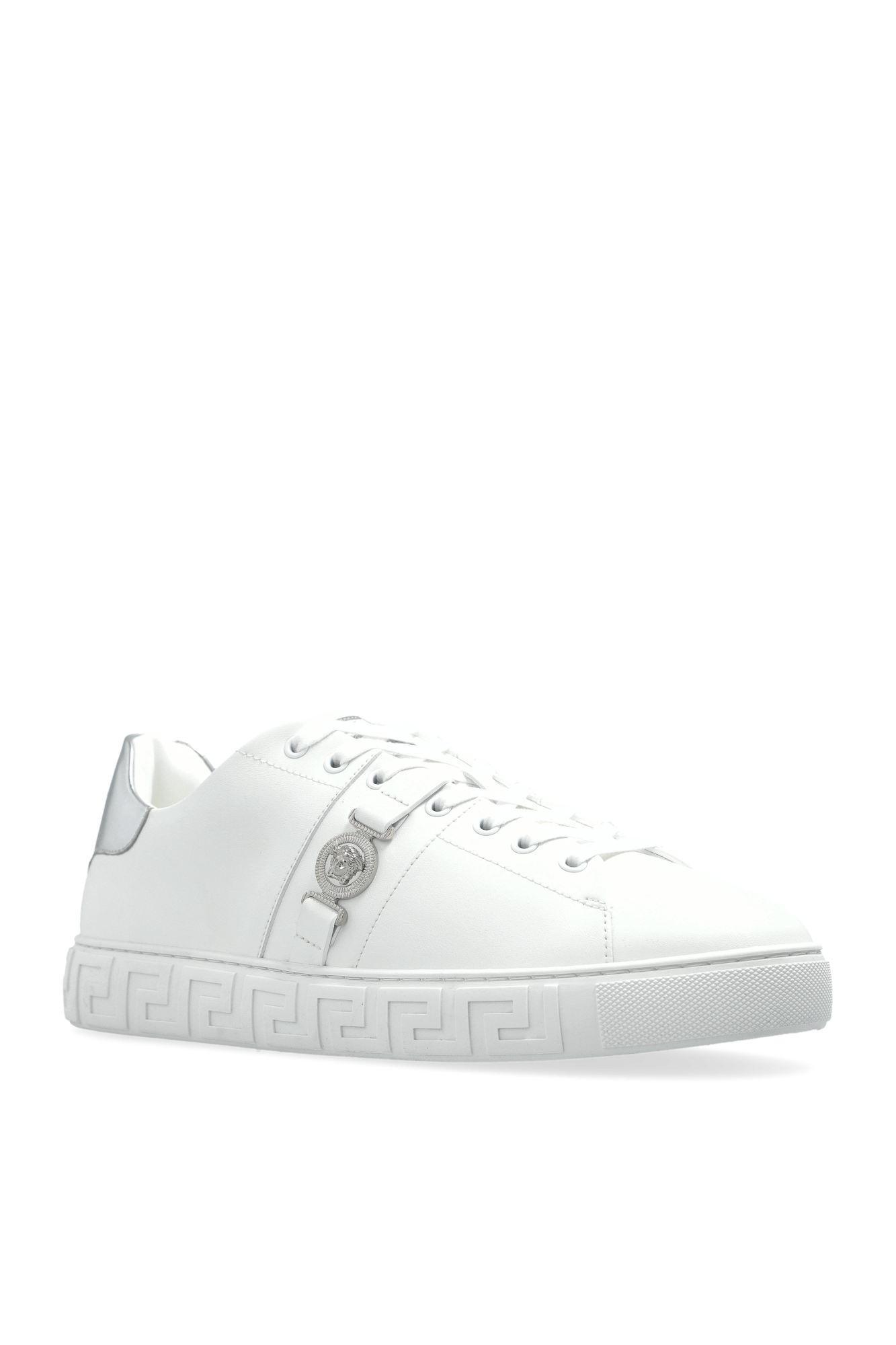 Versace Leather sports shoes with appliqué | Men's | Vitkac